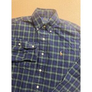 Polo Ralph Lauren Mens Plaid‎ Classic Fit Long Sleeve Button Down Shirt